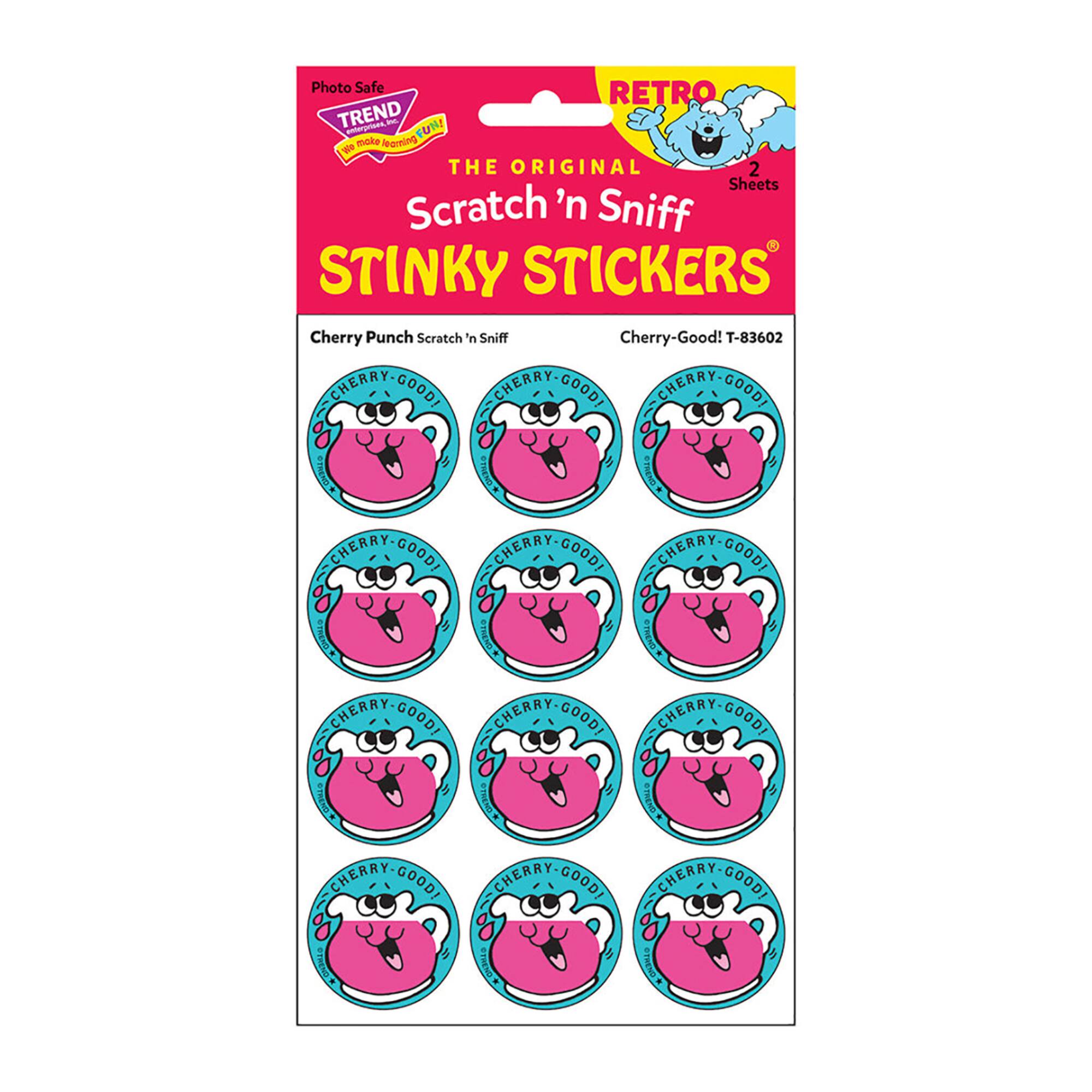 TREND Enterprises® Cherry-Good! Cherry Punch Scented Stickers, 6 Packs of 24